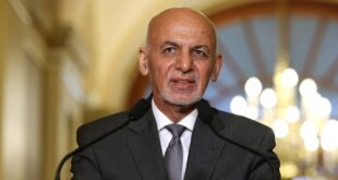 Former President of Afghanistan Ashraf Ghani speaks to reporters at the U.S. Capitol on June 25, 2021.