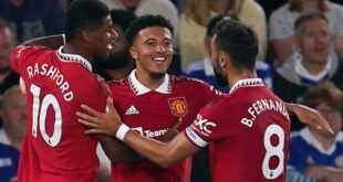 Leicester 0-1 Manchester United: Jadon Sancho scores to seal third successive win