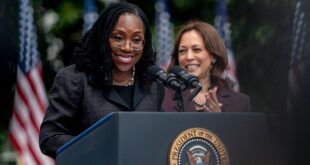 Ketanji Brown Jackson is sworn in as the next Supreme Court Justice at the Supreme Court of the United States