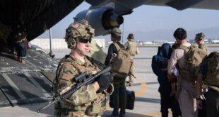 U.S. Air Force loadmasters and pilots assigned to the 816th Expeditionary Airlift Squadron load passengers aboard a U.S. Air Force C-17 Globemaster III in support of the Afghanistan evacuation at Hamid Karzai International Airport in Kabul, Afghanistan, on Aug. 24, 2021.