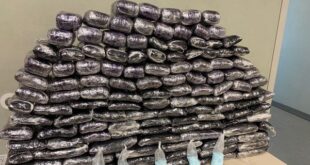 This photo shows the largest seizure of fentanyl pills in California history.