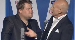 James Corden fat-shamed by Patrick Stewart at awards row