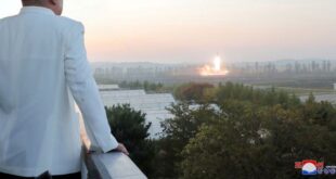 North Korea's leader Kim Jong Un oversees a missile launch at an undisclosed location in North Korea, in this photo released on October 9, 2022 by North Korea's Korean Central News Agency. 