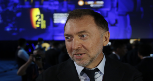 Russian billionaire and businessman Oleg Deripaska smiles at the plenary session during the Saint Petersburg Economic Forum SPIEF 2022, on June 17, 2022, in Saint Petersburg, Russia.