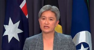 In this image taken from video, Australian Foreign Minister Penny Wong speaks during a press conference, Tuesday, Oct. 18, 2022, in Canberra, Australia.