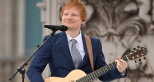 Ed Sheeran performed outside of Buckingham Palace on the final day of Platinum Jubilee for Queen Elizabeth. Sheeran had unreleased songs stolen by a U.K. computer hacker.