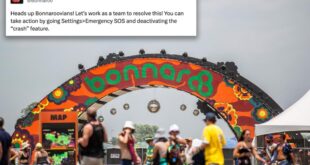 New iPhone safety feature triggers mass mistake 911 calls at Bonnaroo