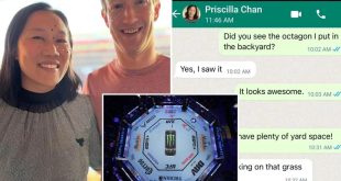 Mark Zuckerberg's wife scolds him for building backyard octagon