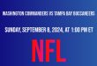 Washington Commanders vs Tampa Bay Buccaneers